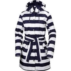 Helly Hansen Women's Lyness II Raincoat - Stripe Evening Blue