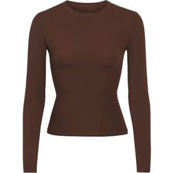 SKIMS Fits Everybody Long Sleeve T-shirt - Cocoa