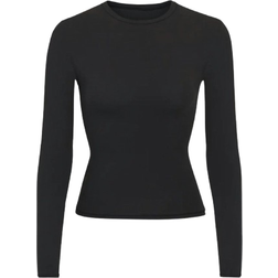 SKIMS Fits Everybody Long Sleeve T-shirt - Onyx
