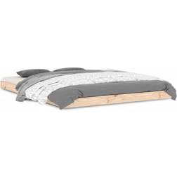 vidaXL 823469 Bed Frame without Mattress Natural 139x193.5cm