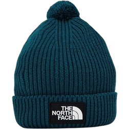 The North Face Logo Box Pom Beanie - Midnight Petrol