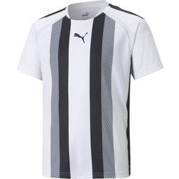 Puma Team Liga Striped Youth Football Jersey - White/Black (704927-04)