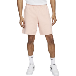 Nike Men's Solo Swoosh Fleece Shorts - Bleached Coral/White