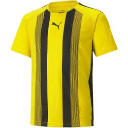 Puma Team Liga Striped Youth Football Jersey - Cyber Yellow/Black (704927-07)