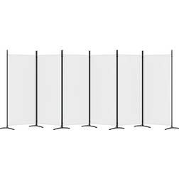 vidaXL 6-Panel White Room Divider