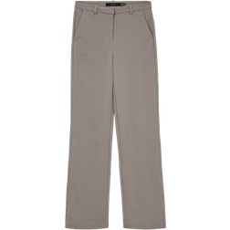 Vero Moda Zamira Mid Waist Trousers - Grey/Moon Rock