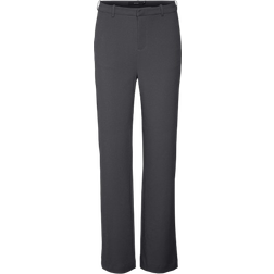 Vero Moda Zamira Mid Waist Trousers - Grey/Grey Pinstripe