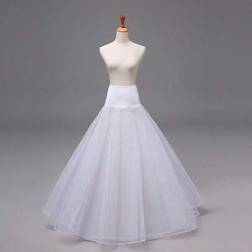 Shein A-Line Double Layer Mesh Ruffle Lace Crinoline Underskirt