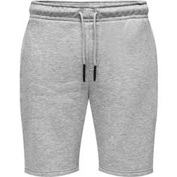 Only & Sons Ceres Mid Waist Regular Fit Shorts - Light Grey Melange