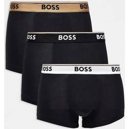 BOSS Set 3 Boxer Shorts With Logos On Waistband - Black