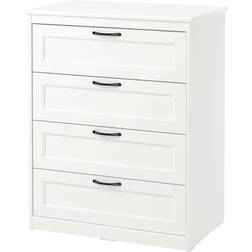 IKEA Songesand Med 4 Lådor Vit 82x104 cm Byrå