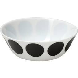 IKEA Oftast Skål Vit Svart Prickmönster 15 cm Frukostskål