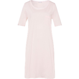 Hanro Cotton Deluxe Short Sleeved Nightdress - Crystal Pink