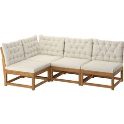 IKEA Nämmarö 3-Sits Modulär Hörnsoffa Ljusbrunlaserad Modulsoffa