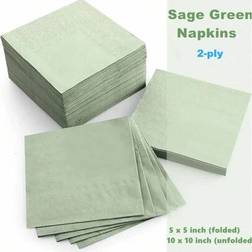 Shein Cocktail Napkins Sage Green 5 Inch