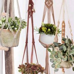 Shein Handmade Macrame Boho Hanger Artificial Plant