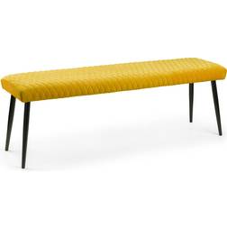 Julian Bowen Luxe Mustard Low Settee Bench 140x47cm
