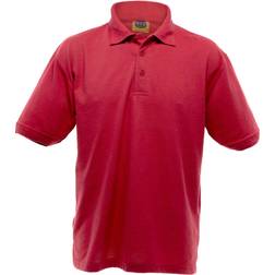 UCC 50/50 Men's Heavyweight Plain Pique Polo Shirt - Red