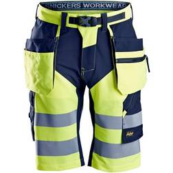 Snickers Workwear 6933 High-Vis Shorts+ Holster Pockets Class 1 - Yellow/Navy