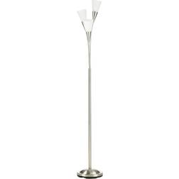 Homcom Modern Brushed Nickel/White Floor Lamp 166cm