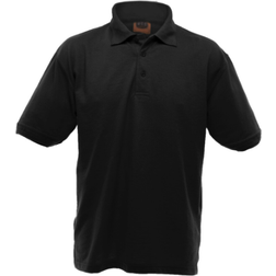 UCC 50/50 Men's Heavyweight Plain Pique Polo Shirt - Black