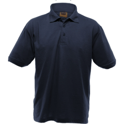 UCC 50/50 Men's Heavyweight Plain Pique Polo Shirt - Navy Blue