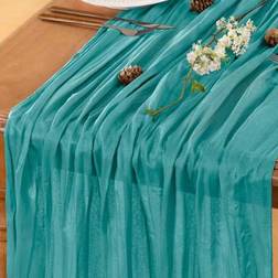 Shein Cheese Cloth Table Runner 120 Inch Tablecloth Turquoise