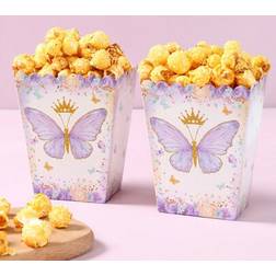 Shein 20pcs Purple Butterfly Popcorn Box