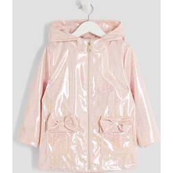 River Island Mini Girls Pink Monogram Hooded Raincoat