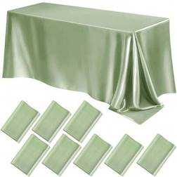 Shein Luxury Satin 102x57 Inch Tablecloth Green