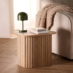 OHS Madison Natural Wood Ribbed Side Bedside Table