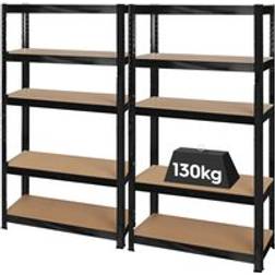 Harbour Housewares 2pc 5-Tier Steel Garage Units Set Shelving System