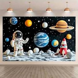 Shein Space Theme Birthday Party Background