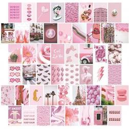 Shein 50pcs Pink Collage Kit Aesthetic Wall Decor