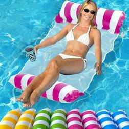 Shein Inflatable Striped Hammock Lounger Floating Bed