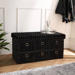 OHS 6-Drawer Storage Black Chest of Drawer