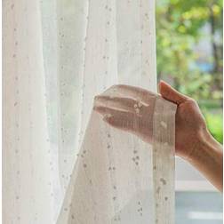 Shein Bohemian Rainbow Striped Embroidered Sheer Curtain