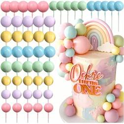 Shein 50pcs Macaron Color Ball Decorations Cake Decoration