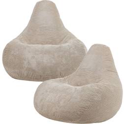 ICON Dalton Cord Adult Chair Set of 2 Bean Bag