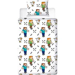 Licens Minecraft Sängkläder Med 2 i 1 Design - 100% Sängkläder I Bomull 140x200cm