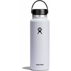Hydro Flask Wide Mouth White Water Bottle 1.18L