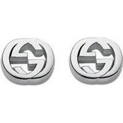 Gucci Interlocking Stud Earrings - Silver