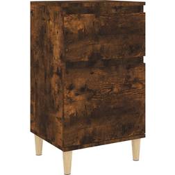 vidaXL Cabinet Smoked Oak Bedside Table 35x40cm