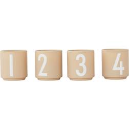 Design Letters Mini Beige Taza de café espresso 4pcs