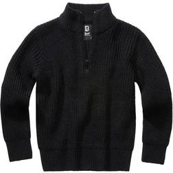 Brandit Kid's Marine Pullover Troyer - Black
