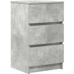 vidaXL Cabinet with 3 Drawers Concrete Grey Bedside Table 35x39cm