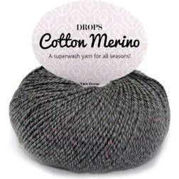Drops Design Cotton Merino Uni Colour Grey 110m