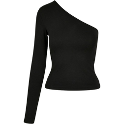 Urban Classics Asymmetric Long Sleeve Top - Black