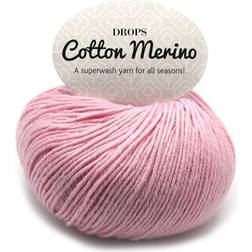 Drops Design Cotton Merino Uni Colour Puder Rosa 110m