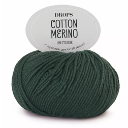 Drops Design Cotton Merino Uni Colour Mörk Grön 110m